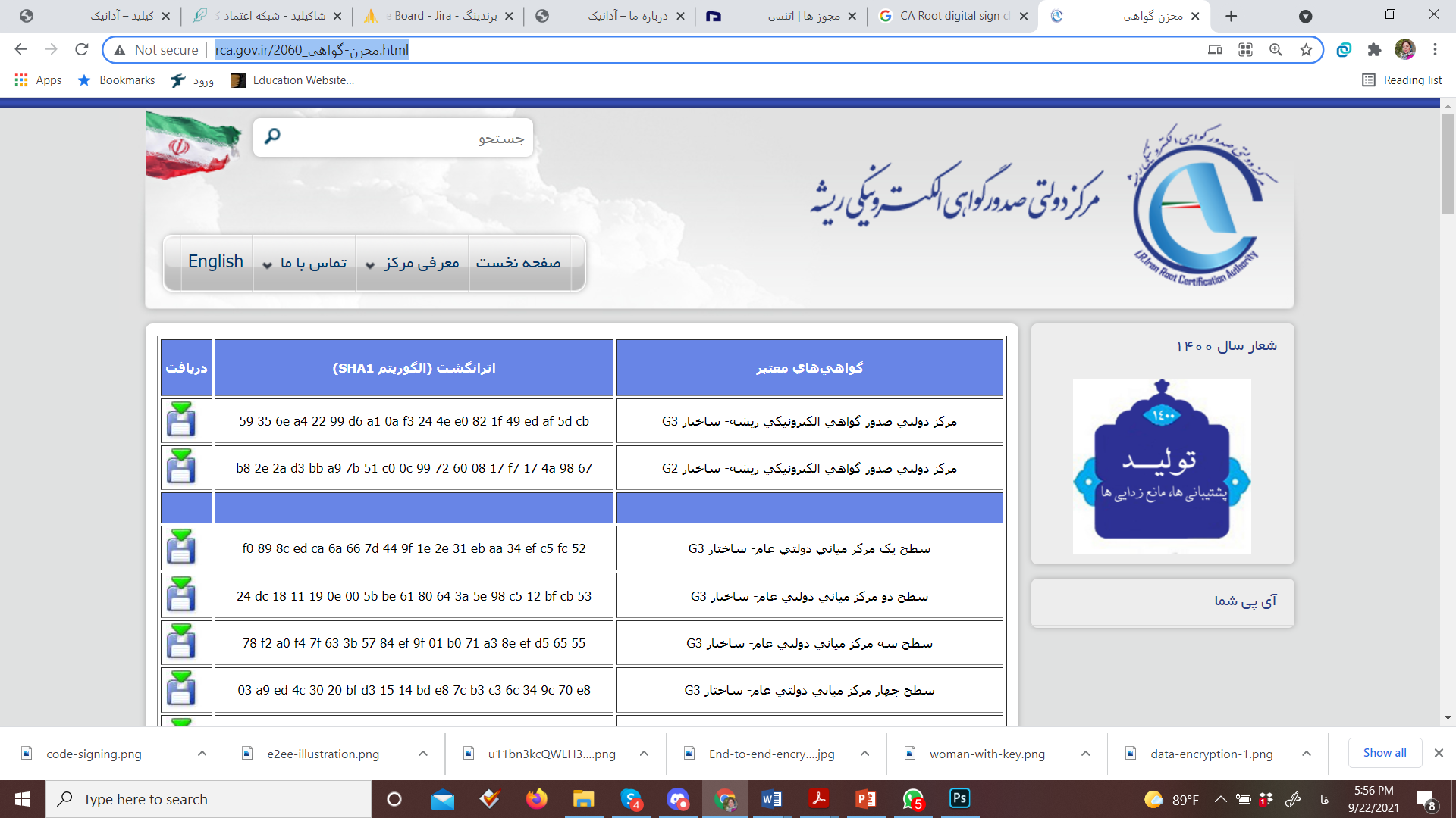 دفاتر خدمات صدور گواهی الکترونیکی در ایران